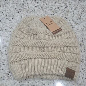 C.C. Beanie Classic In Beige, Nwt